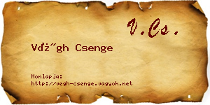 Végh Csenge névjegykártya